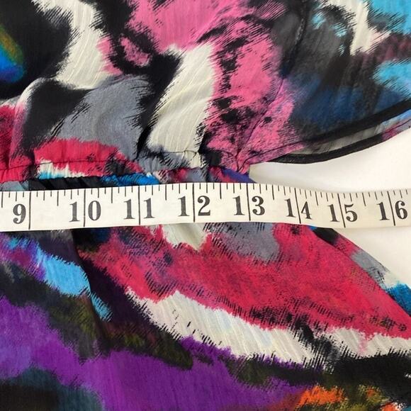 Calessa Blouse Art to Wear Beaded Flutter Sleeves Small - Picture 10 of 11